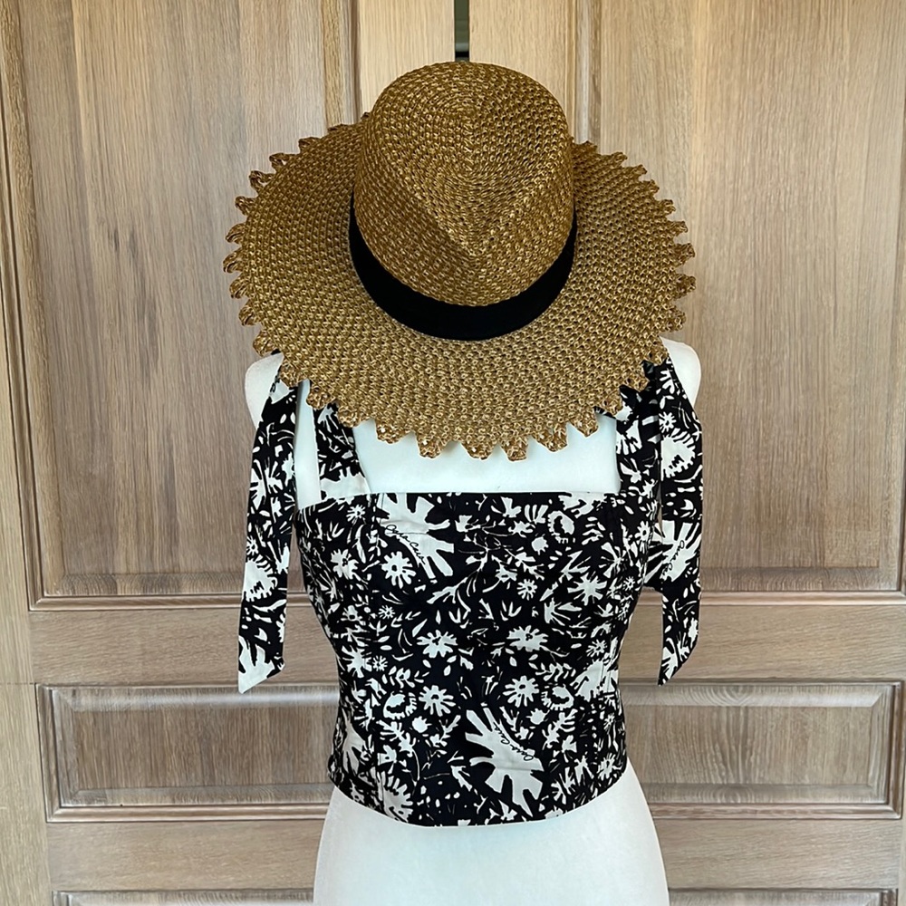 Eric Javits New York hat with black trim